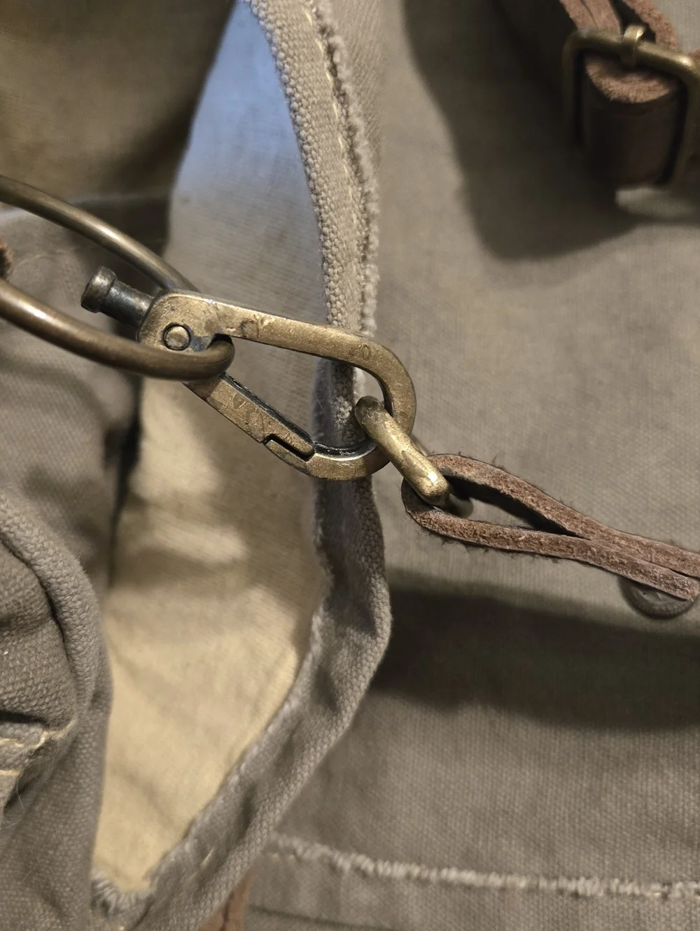Vintage Addiction Recycled Canvas Leather Crossbody Messenger Bag Unisex